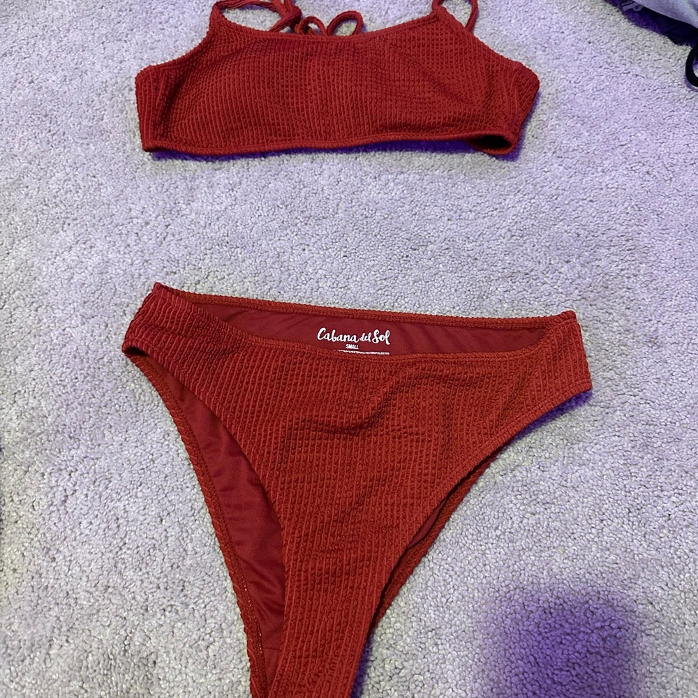 Coral/ orange bikini